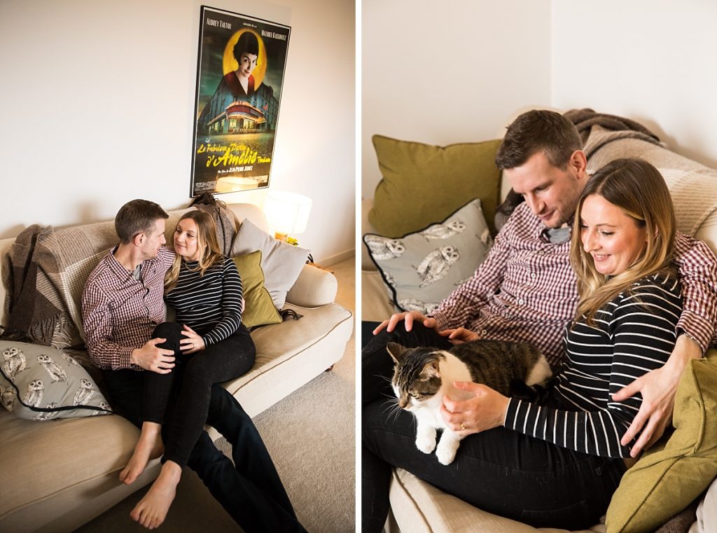 London at home engagement shoot