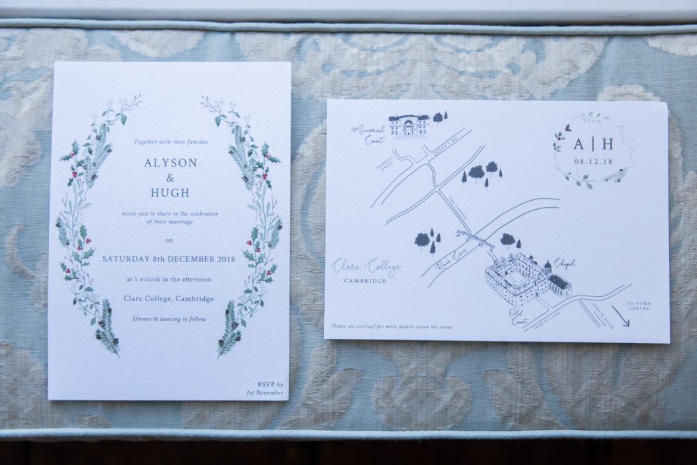 Christmas wedding invitation