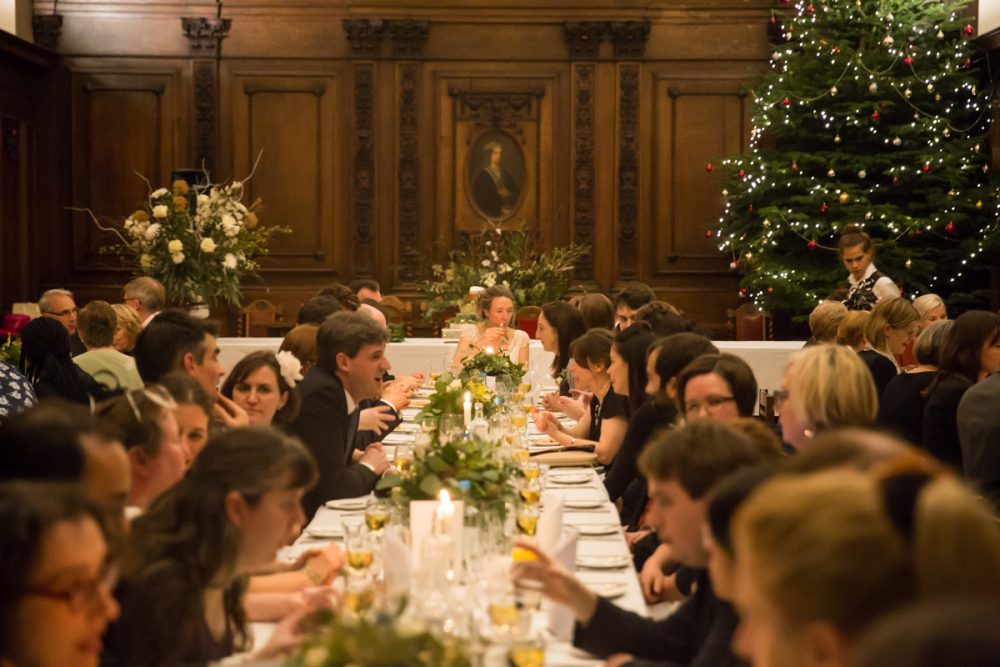 Christmas wedding in Cambridge Clare College