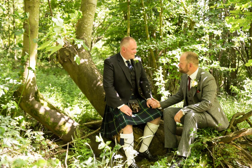 woodland wedding portraits
