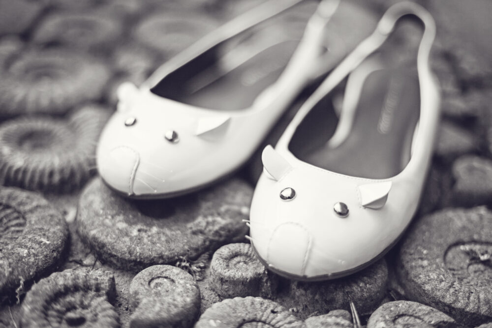 white mice wedding shoes
