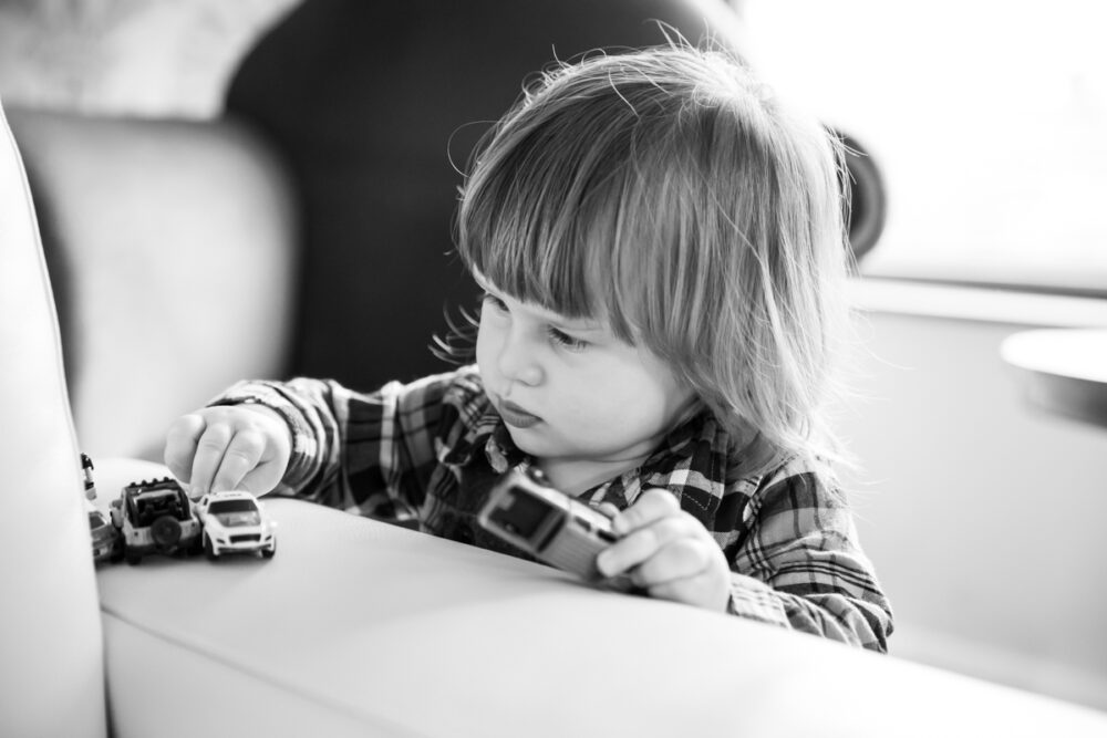 playing with toy cars