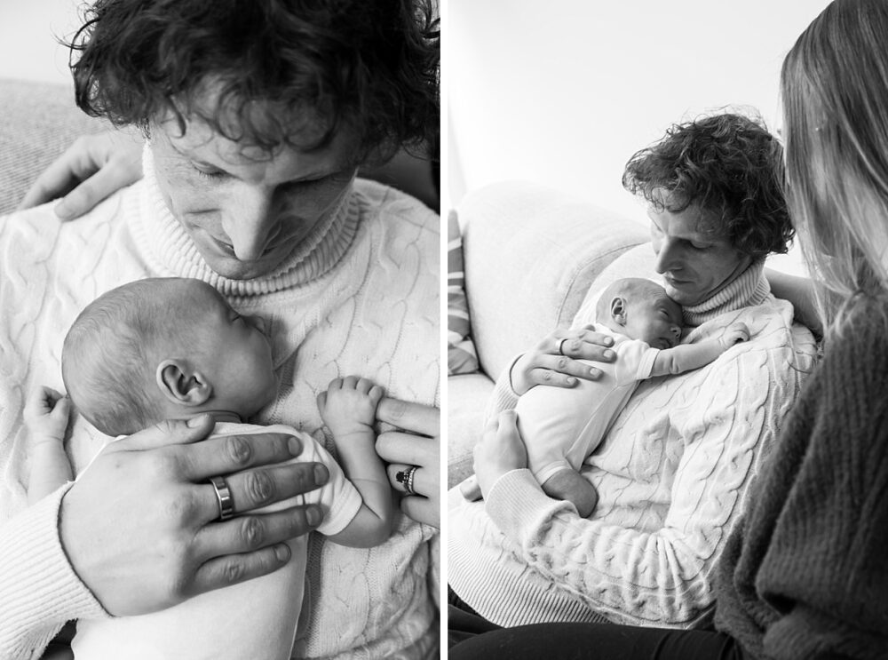 black and white newborn photos London