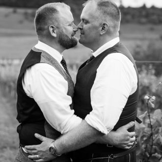 two grooms mr and mr gay wedding photo