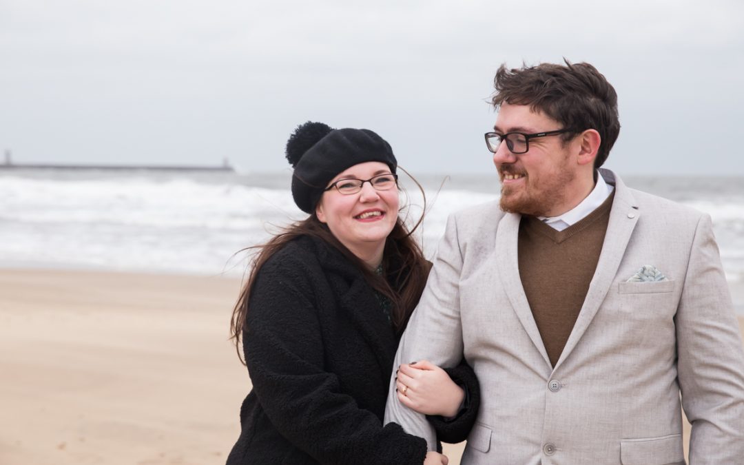 North East Engagement Photography – Winter Engagement Photos in South Shields – Fern & Ben