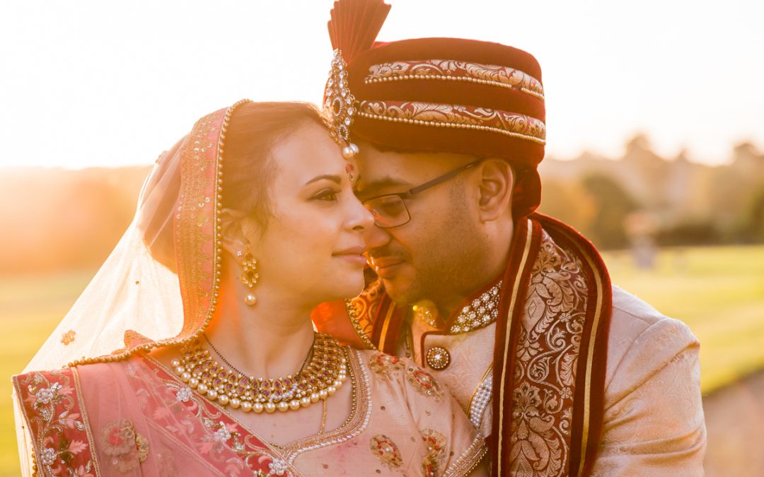 Golden hour indian wedding photography